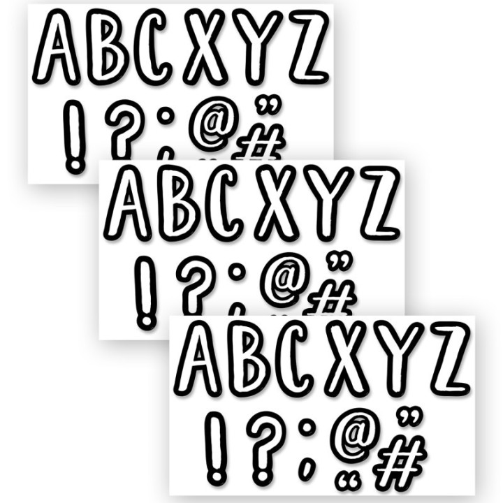 Creative Teaching Press® Café 7 Inch Designer Letters, 114 Pieces Per Pack, 3 Packs