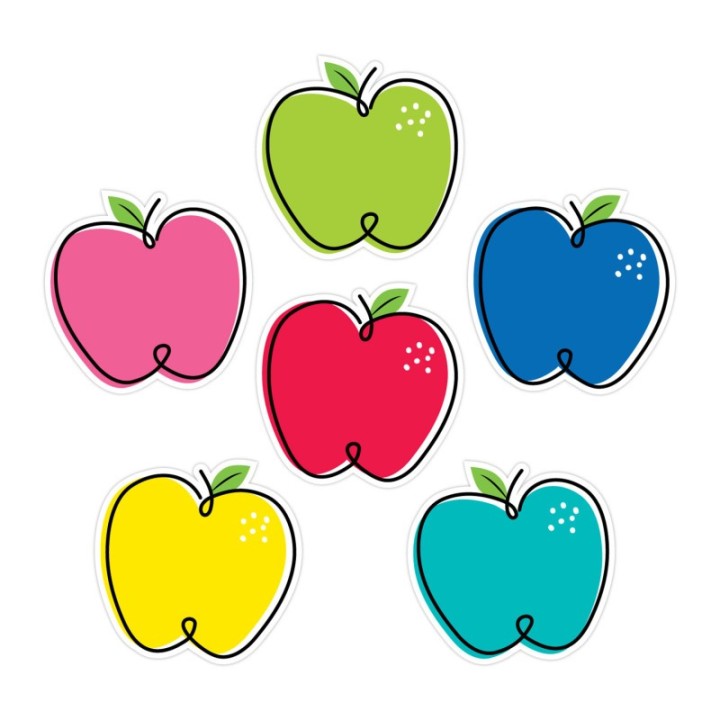 Creative Teaching Press® Core Décor Doodle Apples 6" Designer Cut-Outs, Pack of 36
