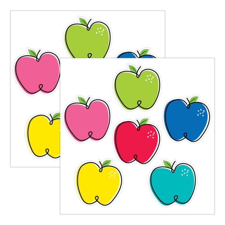 Creative Teaching Press® Core Décor Doodle Apples 6" Designer Cut-Outs, 36 Per Pack, 2 Packs