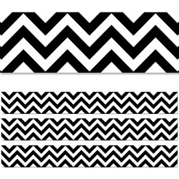 Creative Teaching Press® Black Chevron EZ Border, 48 Feet, 3 Packs