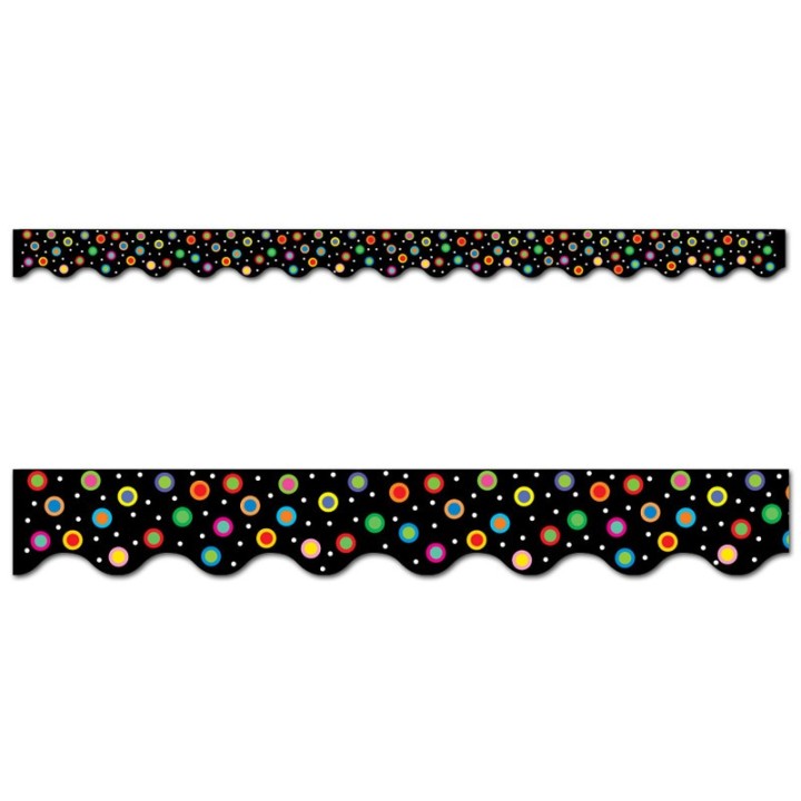 Creative Teaching Press® Dots on Black Wavy EZ Border, 48 Feet