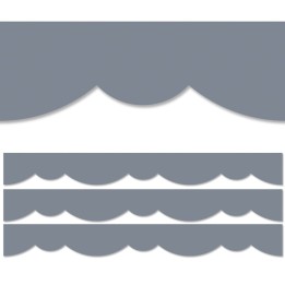 Creative Teaching Press® Charcoal Stylish Scallops EZ Border, 48 Feet, 3 Packs