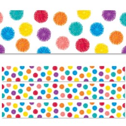 Creative Teaching Press® Pom Dots EZ Border, 48 Feet, 3 Packs