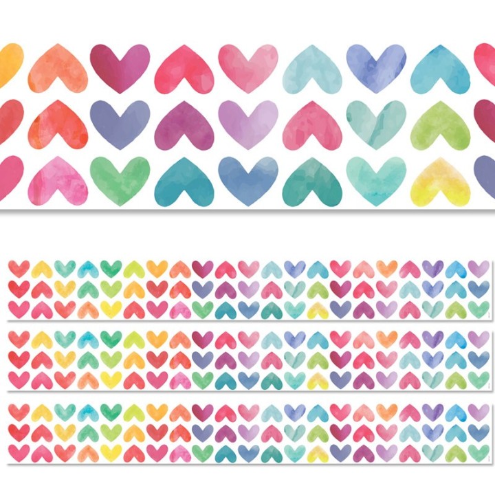 Creative Teaching Press® Colorful Hearts EZ Border, 48 Feet, 3 Packs