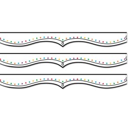 Creative Teaching Press® Color Dotted Swirl EZ Border, Bulletin Board Border, 48 Feet Per Pack, 3 Packs