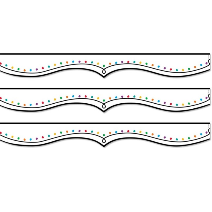 Creative Teaching Press® Color Dotted Swirl EZ Border, Bulletin Board Border, 48 Feet Per Pack, 3 Packs