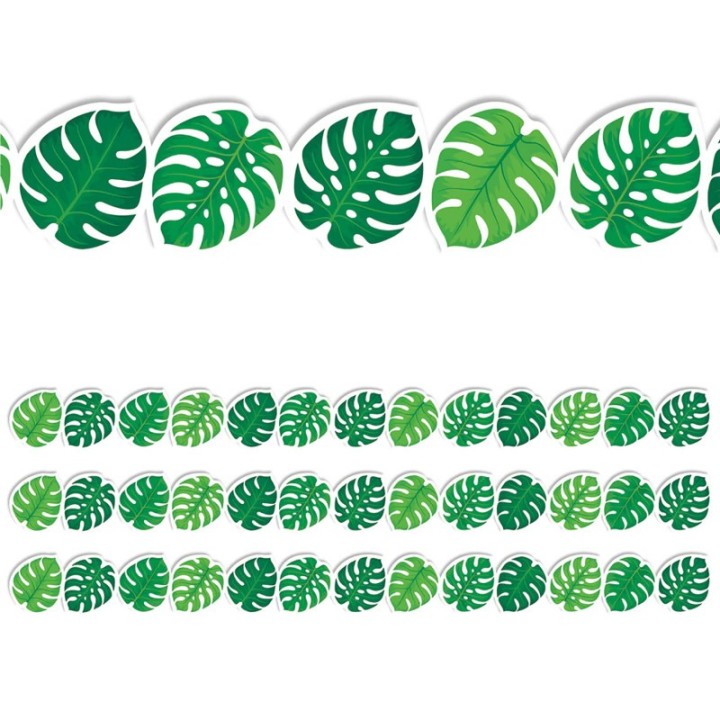 Creative Teaching Press® Palm Paradise Monstera Leaves EZ Border™, 48 Feet Per Pack, 3 Packs