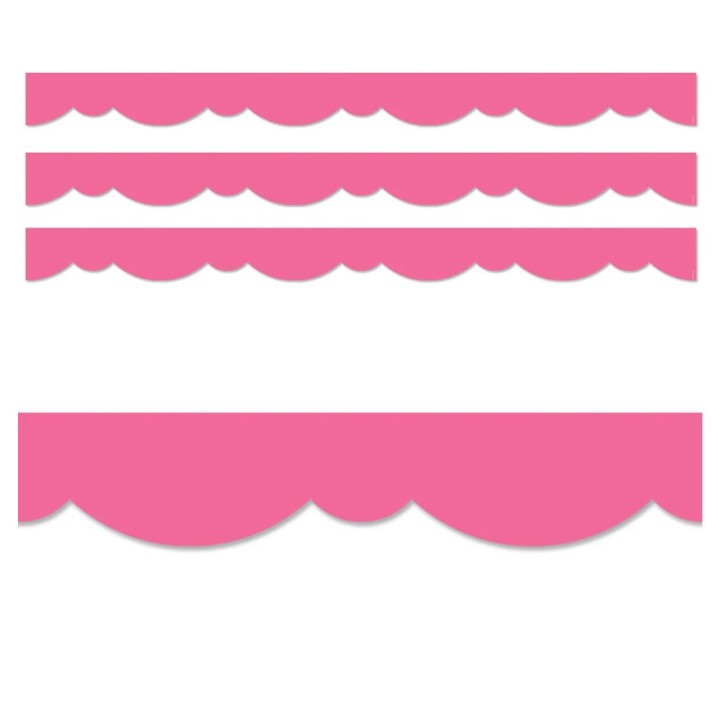 Creative Teaching Press® Core Decor Pink Stylish Scallops EZ Border™, 48 Feet Per Pack, 3 Packs