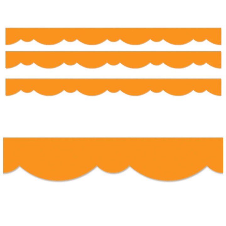 Creative Teaching Press® Core Decor Orange Stylish Scallops EZ Border™, 48 Feet Per Pack, 3 Packs