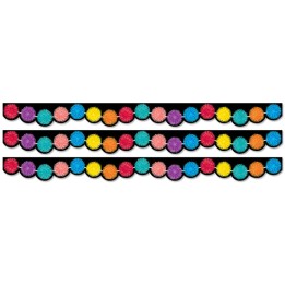 Creative Teaching Press® Pom Poms EZ Border, 48 Feet Per Pack, 3 Packs
