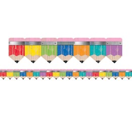 Creative Teaching Press® Upcycle Style Rustic Pencils EZ Border, 48 Feet