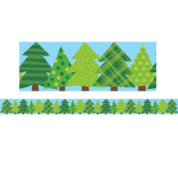 Creative Teaching Press® Woodland Friends Patterned Pine Trees EZ Border, 48 Feet