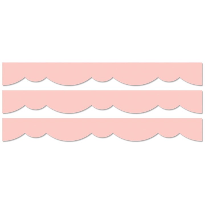 Creative Teaching Press® Blush Stylish Scallops EZ Border, 48 Feet Per Pack, 3 Packs