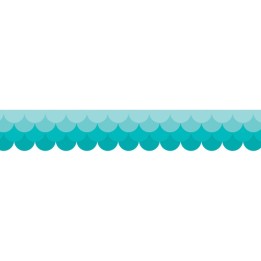 Creative Teaching Press® Painted Palette Ombre Turquoise Scallops EZ Border, 48 Feet