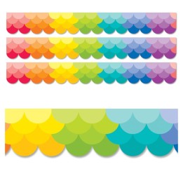 Creative Teaching Press® Ombre Rainbow Scallops EZ Border™, 48 Feet Per Pack, 3 Packs