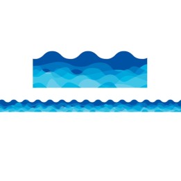 Creative Teaching Press® Waves Of Blue Wavy EZ Border, 48 Feet