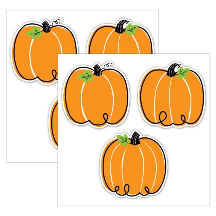 Creative Teaching Press® Core Décor Doodle Pumpkin 6" Designer Cut-Outs, 36 Per Pack, 2 Packs
