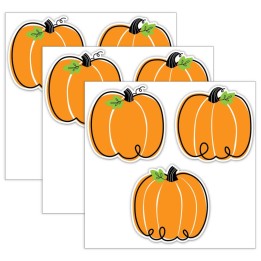 Creative Teaching Press® Core Décor Doodle Pumpkin 6" Designer Cut-Outs, 36 Per Pack, 3 Packs