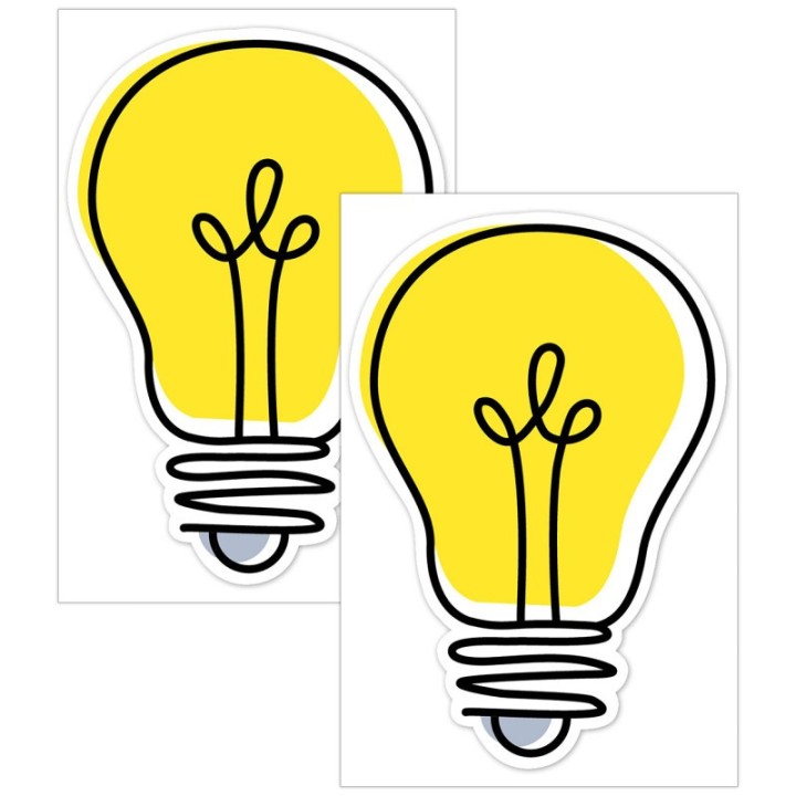 Creative Teaching Press® Core Décor Doodle Lightbulb 6" Designer Cut-Outs, 36 Per Pack, 2 Packs