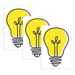 Creative Teaching Press® Core Décor Doodle Lightbulb 6" Designer Cut-Outs, 36 Per Pack, 3 Packs