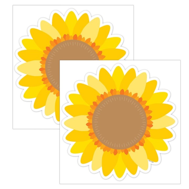 Creative Teaching Press® Sunflower 6" Designer Cut-Outs, 36 Per Pack, 2 Packs
