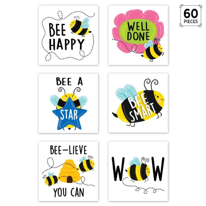 Creative Teaching Press® Bees Rewards Stickers, 1-1/2", Pack of 60