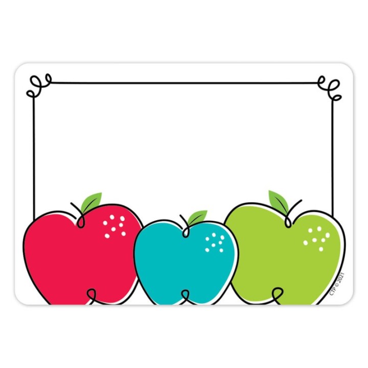 Creative Teaching Press® Doodle Apples Labels, 3-1/2" x 2-1/2", Pack of 36