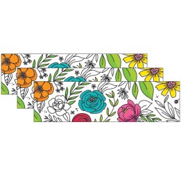 Creative Teaching Press® Bright Blooms Doodly Blooms EZ Border™, 48 Feet Per Pack, 3 Packs