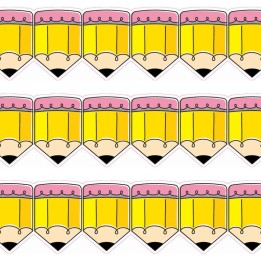 Creative Teaching Press® Doodle Pencils EZ Border™, 48 Feet Per Pack, 3 Packs