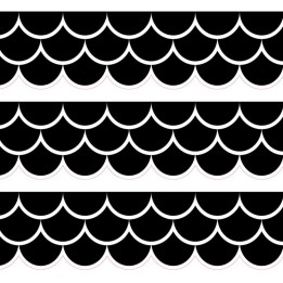 Creative Teaching Press® Black Scallops EZ Border™, 48 Feet Per Pack, 3 Packs