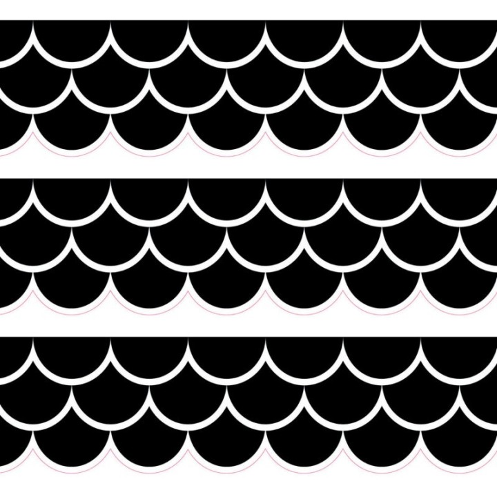 Creative Teaching Press® Black Scallops EZ Border™, 48 Feet Per Pack, 3 Packs
