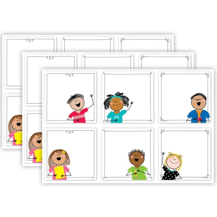 Creative Teaching Press® Stick Kids 6" Designer Cut-Outs, 36 Per Pack, 3 Packs