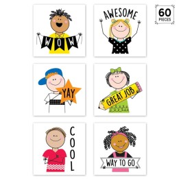Creative Teaching Press® Stick Kids Rewards Stickers, 1-1/2", Pack of 60