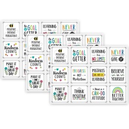 Creative Teaching Press® Positive Mindset 10" Designer Cut-Outs, 12 Per Pack, 3 Packs