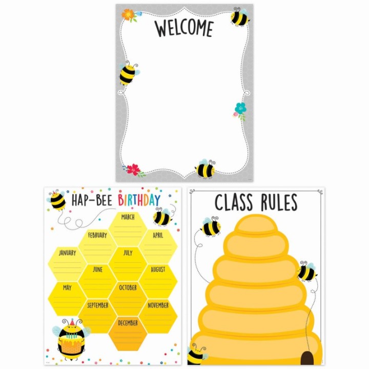 Creative Teaching Press® Busy Bees Classroom Essentials 3-Chart Pack