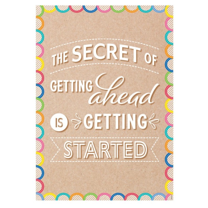Creative Teaching Press® The Secret Of Getting Ahead... Inspire U Poster