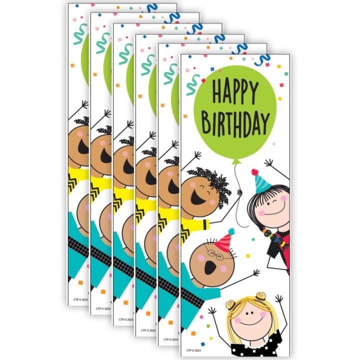 Creative Teaching Press® Happy Birthday Bookmark, 30 Per Pack, 6 Packs