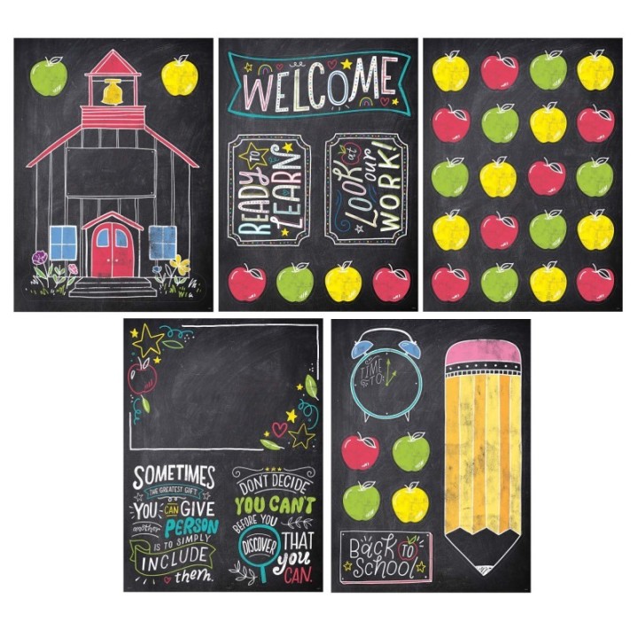 Creative Teaching Press® Chalk It Up! School Time Fun Bulletin Board Set