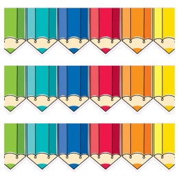 Creative Teaching Press® Core Decor Colorful Doodle Pencils EZ Border, 48 Feet Per Pack, 3 Packs