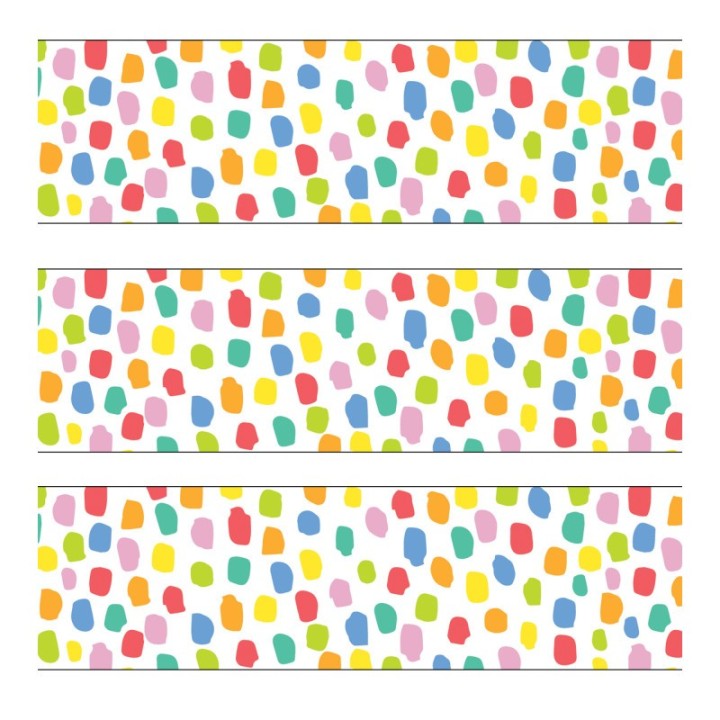 Creative Teaching Press® Core Decor Colorful Messy Dots EZ Border, 48 Feet Per Pack, 3 Packs