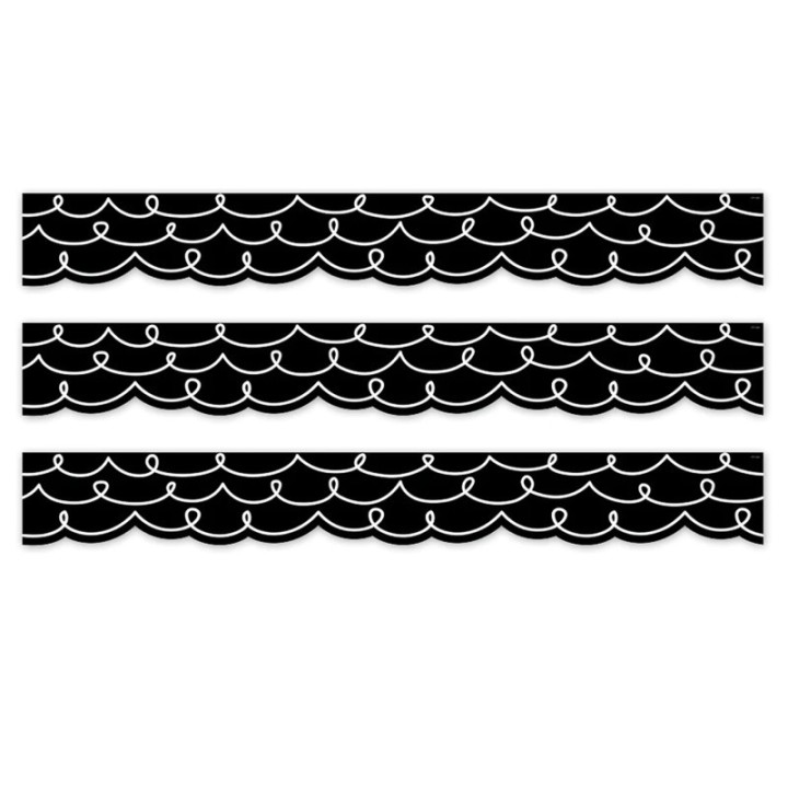 Creative Teaching Press® Core Decor Loop-de-Loop on Black EZ Border, 48 Feet Per Pack, 3 Packs