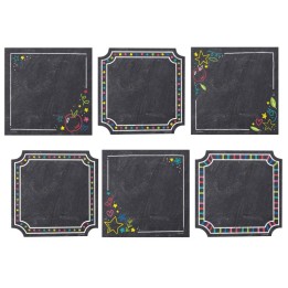Creative Teaching Press® Colorful Chalk Cards 6 Inch Designer Cut-Outs, Pack of 36