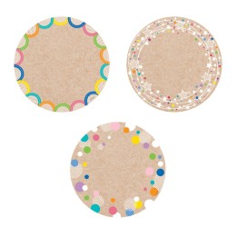 Creative Teaching Press® Krafty Pop Colorful Kraft Cards 6 Inch Designer Cut-Outs, Pack of 36