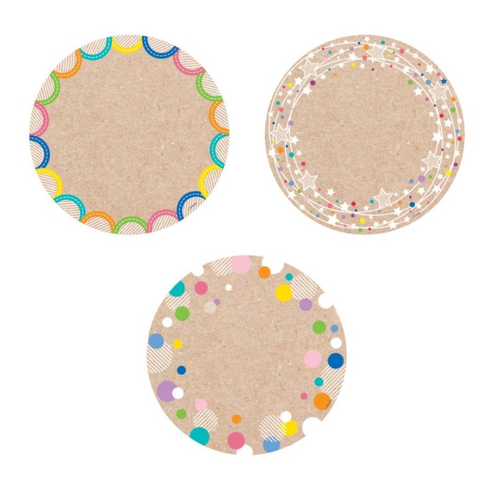 Creative Teaching Press® Krafty Pop Colorful Kraft Cards 6 Inch Designer Cut-Outs, Pack of 36