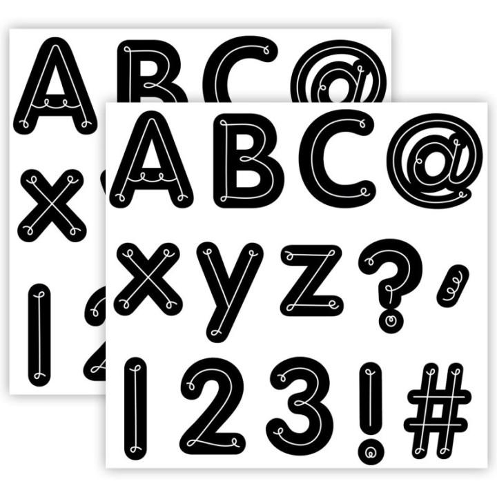 Creative Teaching Press® Core Decor Loop-de-Loop Designer Letters, 206 Pieces Per Pack, 2 Packs