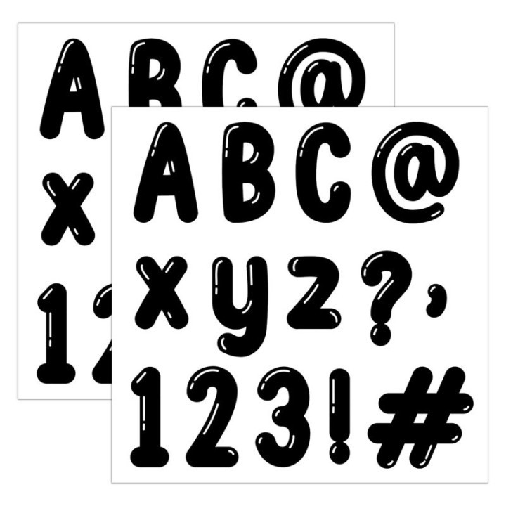 Creative Teaching Press® Core Decor Bubble Letters Designer Letters, 216 Pieces Per Pack, 2 Packs