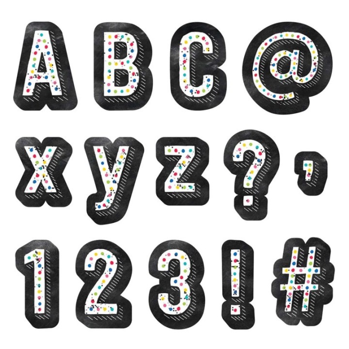 Creative Teaching Press® Chalk It Up! Colorful Chalk Designer Letters, 216 Pieces