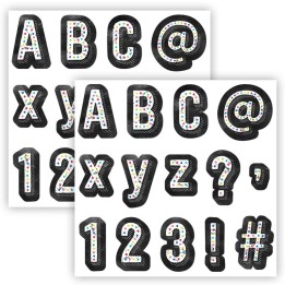 Creative Teaching Press® Chalk It Up! Colorful Chalk Designer Letters, 216 Pieces Per Pack, 2 Packs