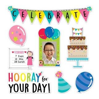 Creative Teaching Press® Stick Kids Happy Birthday Mini Bulletin Board Set