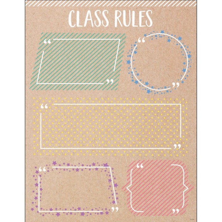 Creative Teaching Press® Krafty Pop Class Rules Chart